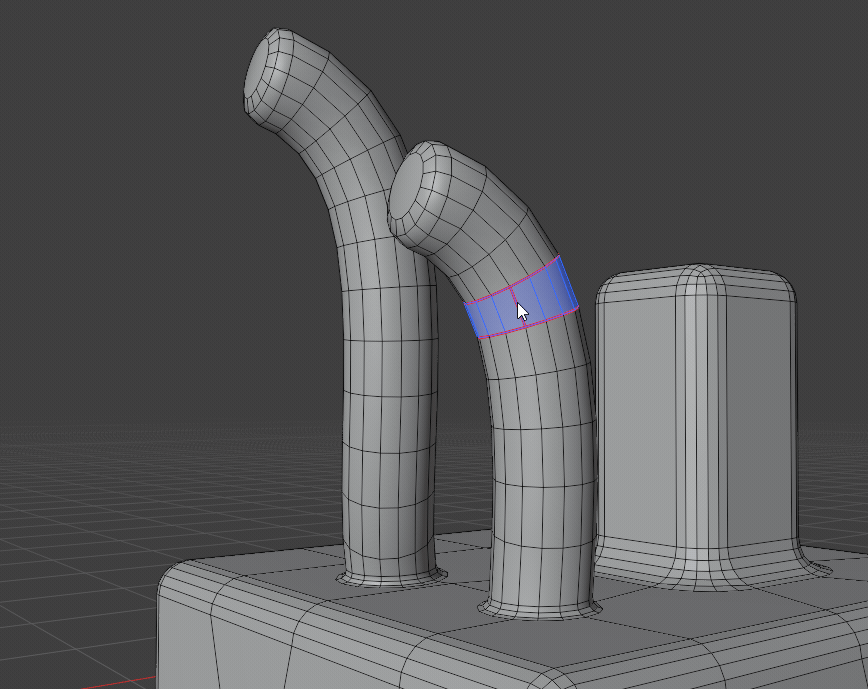 Toggling Auto Grow and adjusting the Tube Seam angle preview in Blender