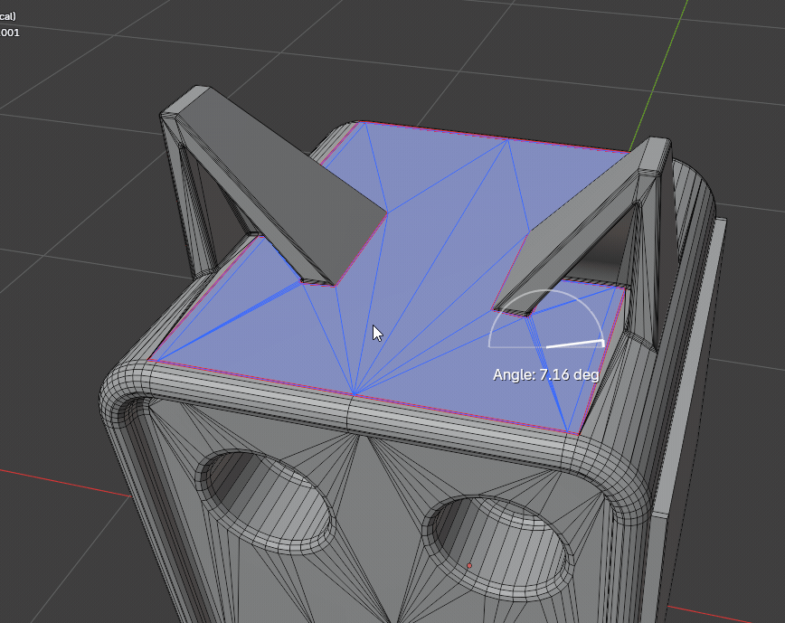 Adjusting Mark Around Flat angle preview in Blender